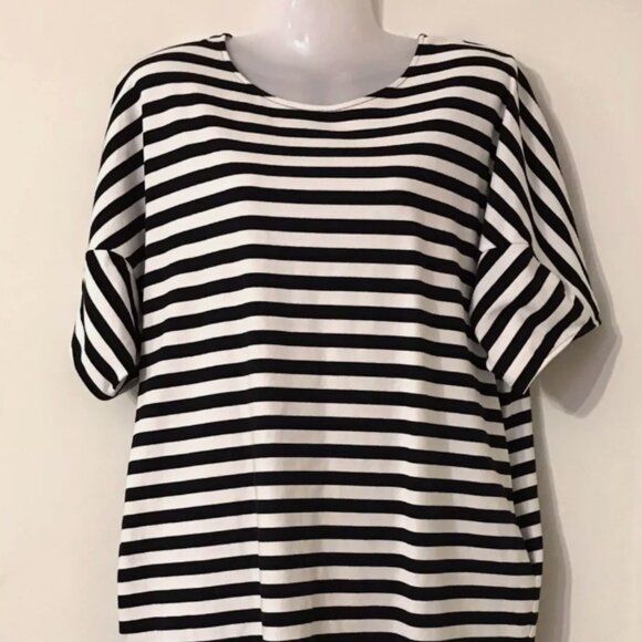 COS Stripe Boxy Tunic Dress Dolman Sleeve Pockets S - Picture 6 of 6